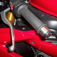 Závaží R&G Racing do řidítek pro motocykly TRIUMPH 675 ('06-), černá (pár)